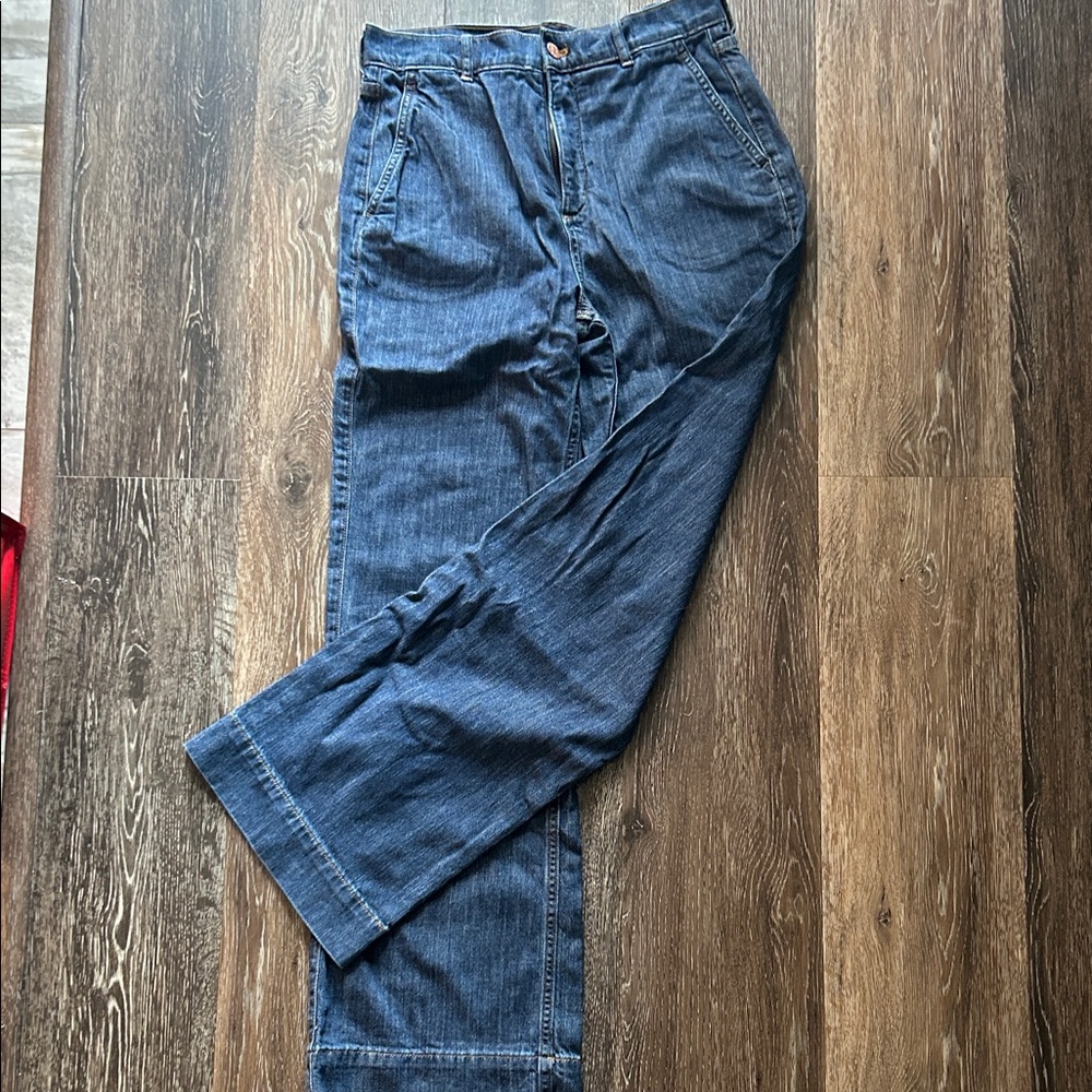 J. Crew Dark Blue Wide Leg Jeans